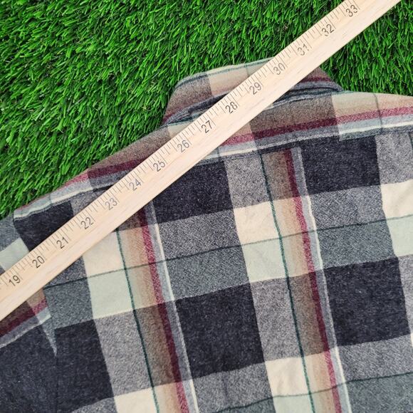 Vintage Pendleton Wool Shirt Medium 20x27 Flannel Elbow-Patch - Picture 4 of 10